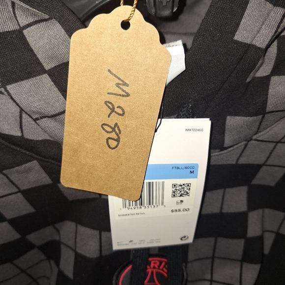 Nike Official MLS Paris St. Germain Men's Black and Gray Checkered Hoodie. NWT - Picture 12 of 13
